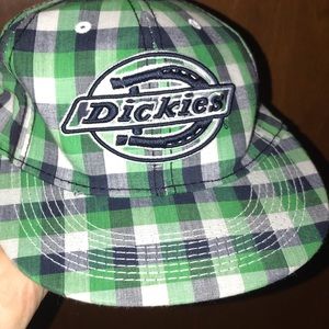 Dickies Blue and Green Plaid flat bill hat